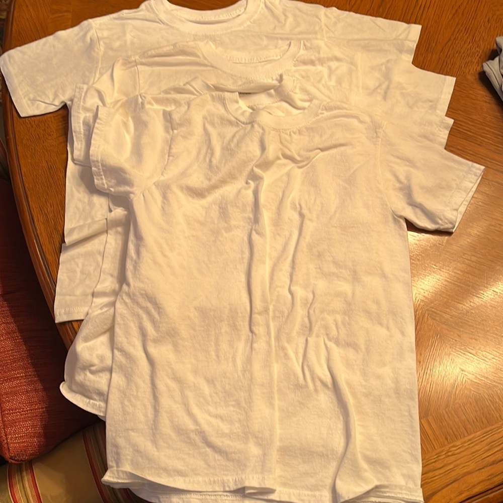 Hanes Boys White Undershirt Pack of 4